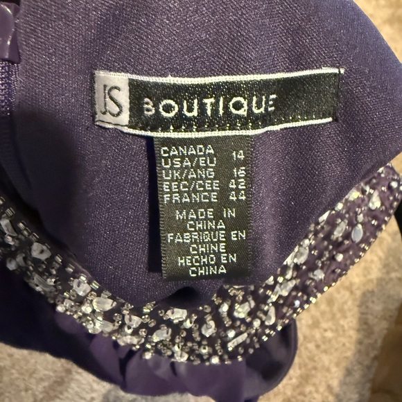 JS Boutique Deep Purple Embellished Dress - Picture 2 of 7